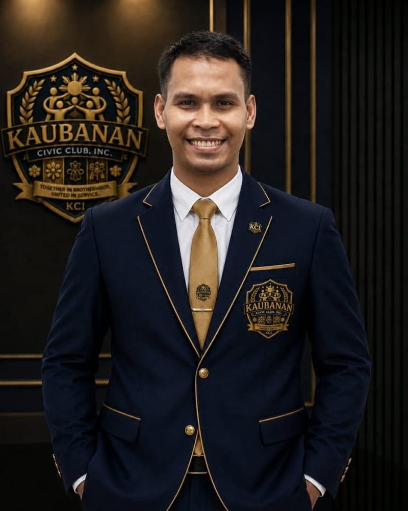 Portrait of Elmar A. Angao, MBA in the Kaubanan Civic Club blazer