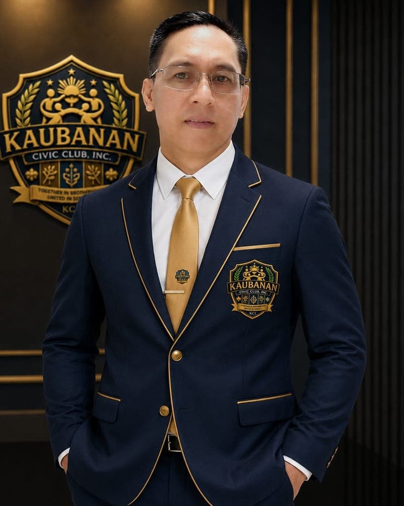 Portrait of Raul O. Cardona, NMD, DSc, DMScV, RMV in the Kaubanan Civic Club blazer